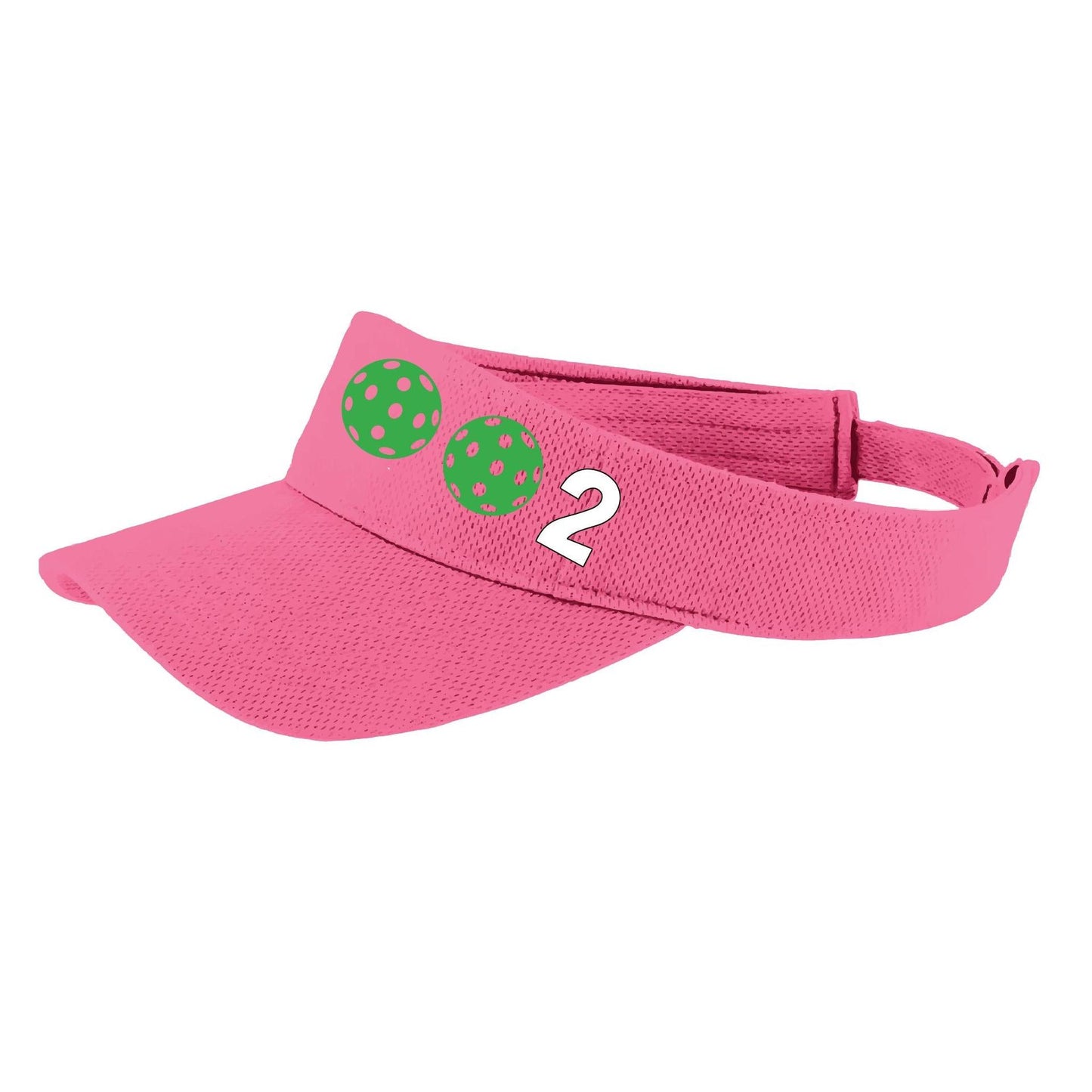 002 With Pickleballs (Customizable) | Pickleball Visors | Moisture Wicking 100% Polyester
