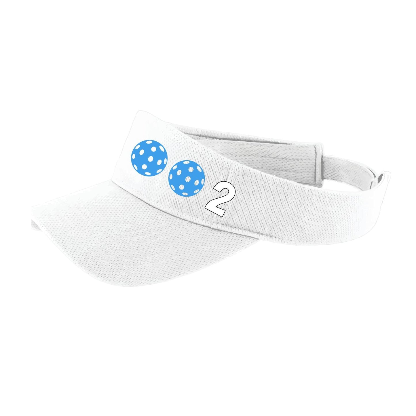 002 With Pickleballs (Customizable) | Pickleball Visors | Moisture Wicking 100% Polyester