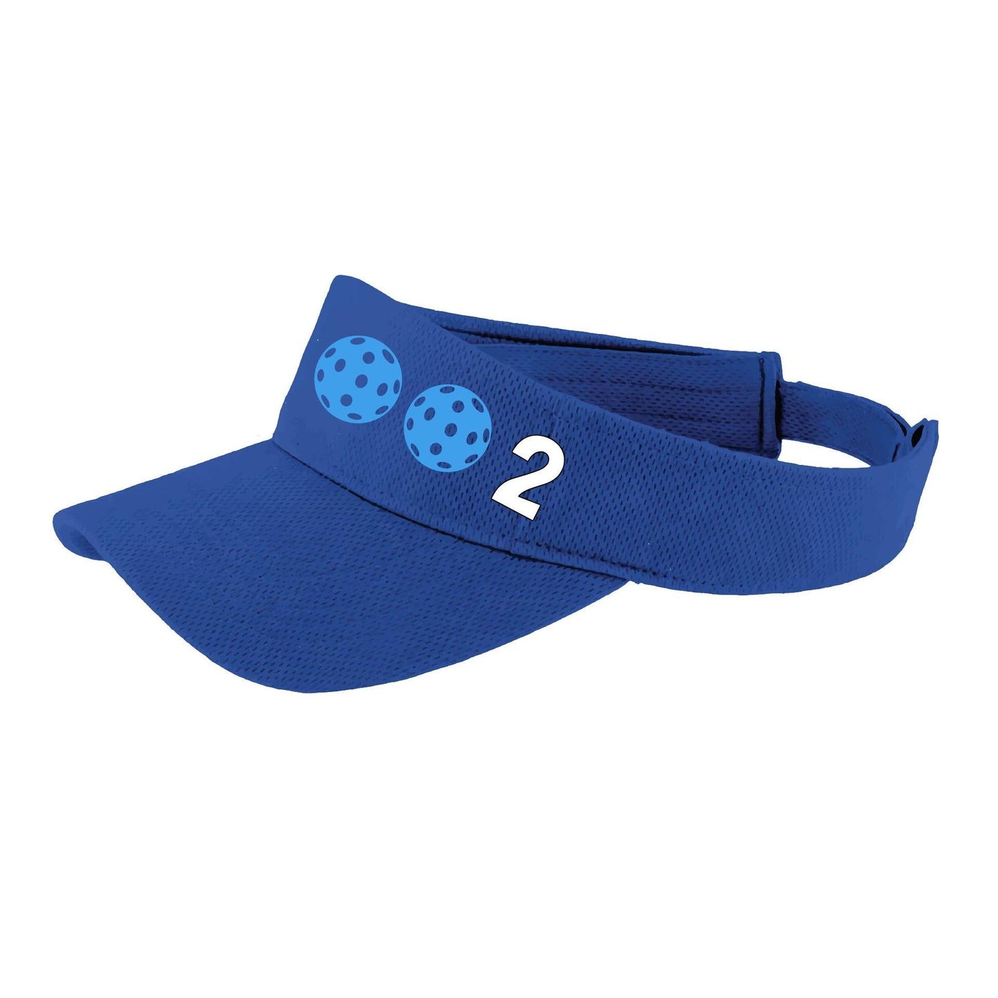 002 With Pickleballs (Customizable) | Pickleball Visors | Moisture Wicking 100% Polyester