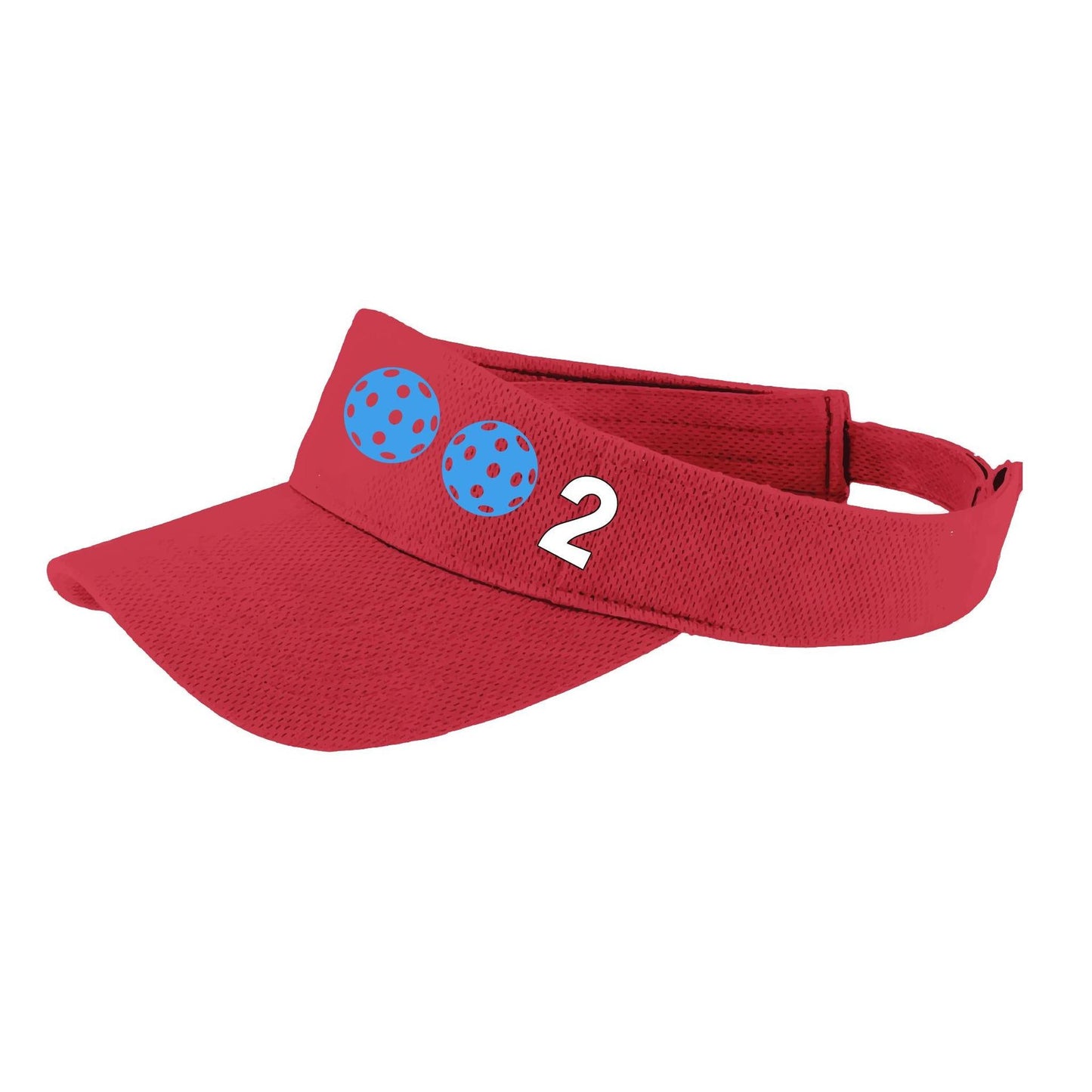 002 With Pickleballs (Customizable) | Pickleball Visors | Moisture Wicking 100% Polyester