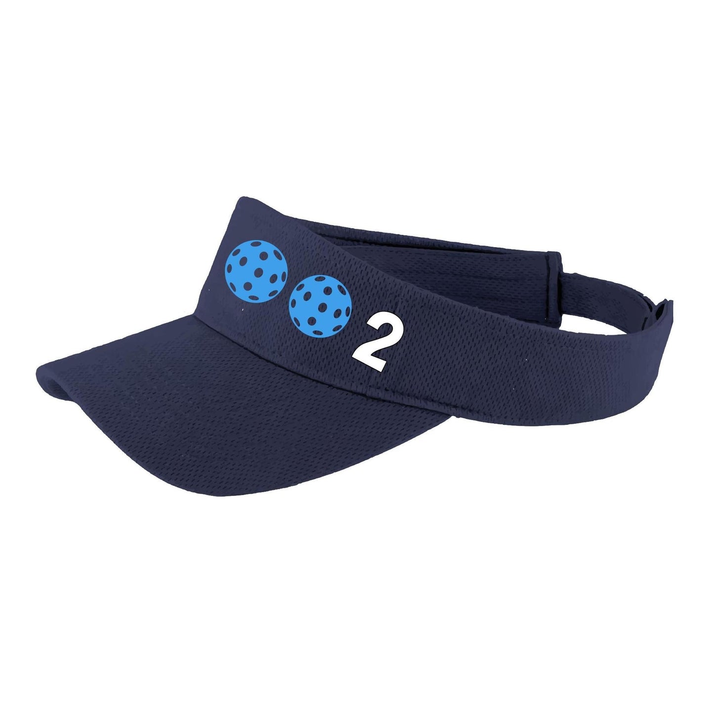 002 With Pickleballs (Customizable) | Pickleball Visors | Moisture Wicking 100% Polyester