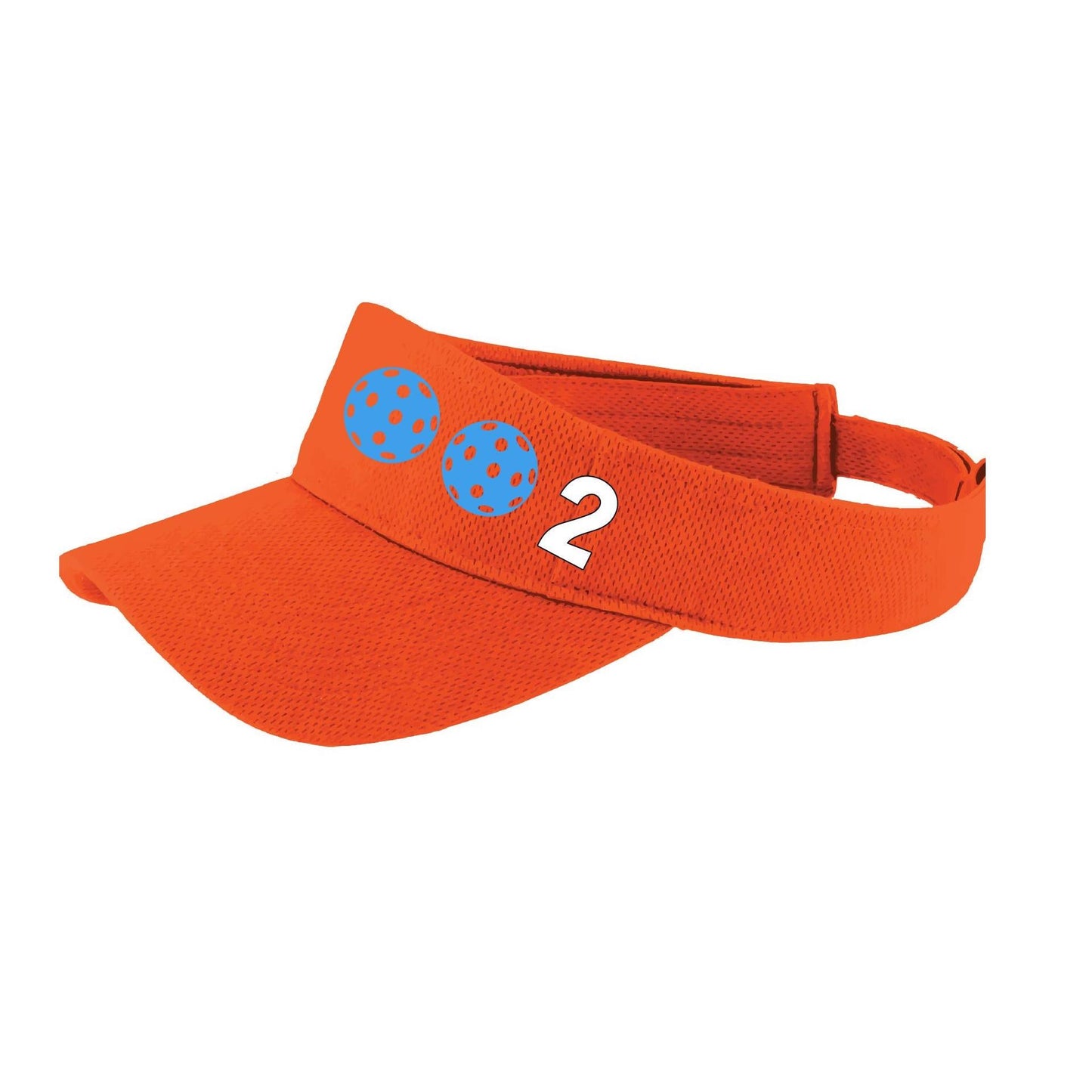 002 With Pickleballs (Customizable) | Pickleball Visors | Moisture Wicking 100% Polyester