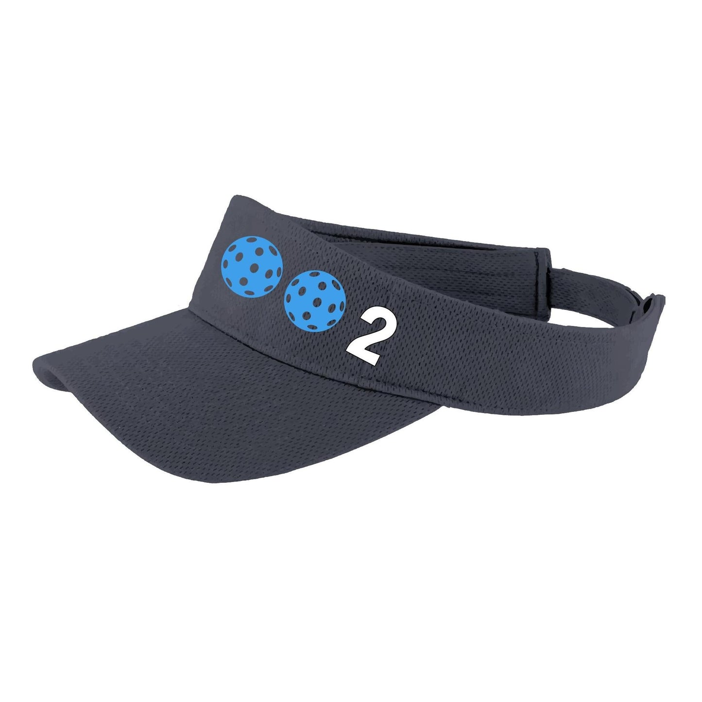002 With Pickleballs (Customizable) | Pickleball Visors | Moisture Wicking 100% Polyester