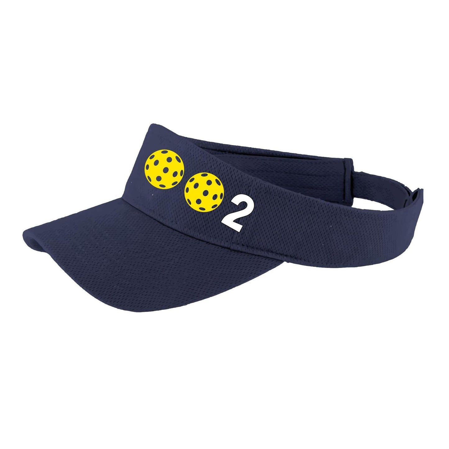 002 With Pickleballs (Customizable) | Pickleball Visors | Moisture Wicking 100% Polyester