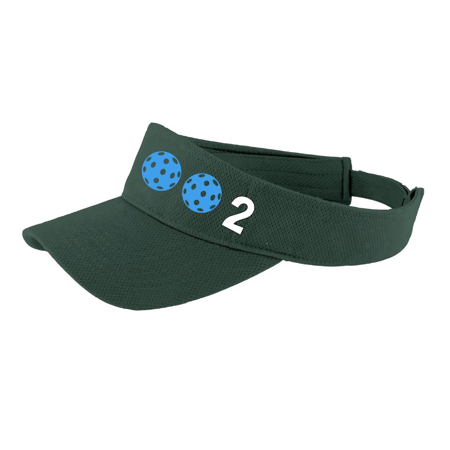 002 With Pickleballs (Customizable) | Pickleball Visors | Moisture Wicking 100% Polyester