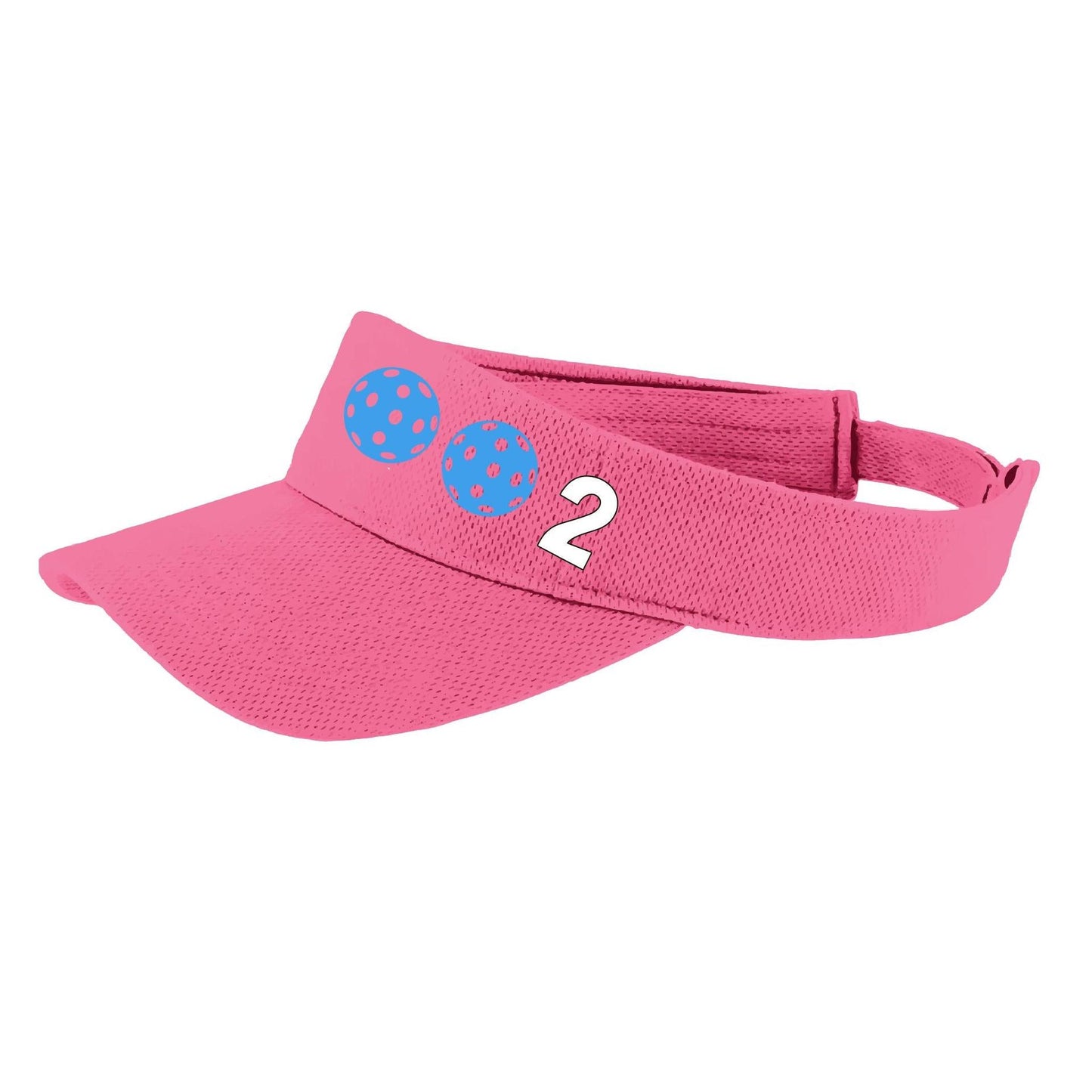 002 With Pickleballs (Customizable) | Pickleball Visors | Moisture Wicking 100% Polyester