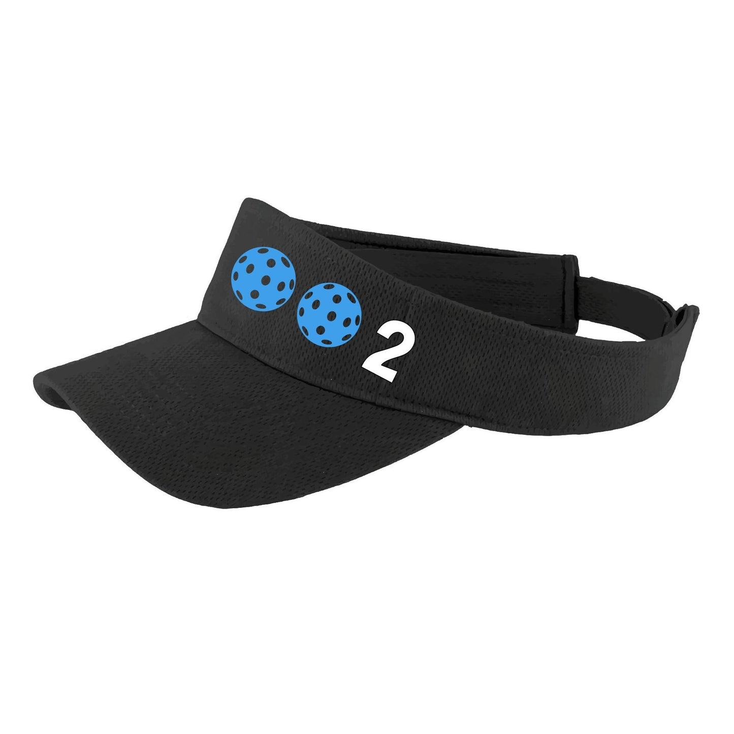 002 With Pickleballs (Customizable) | Pickleball Visors | Moisture Wicking 100% Polyester