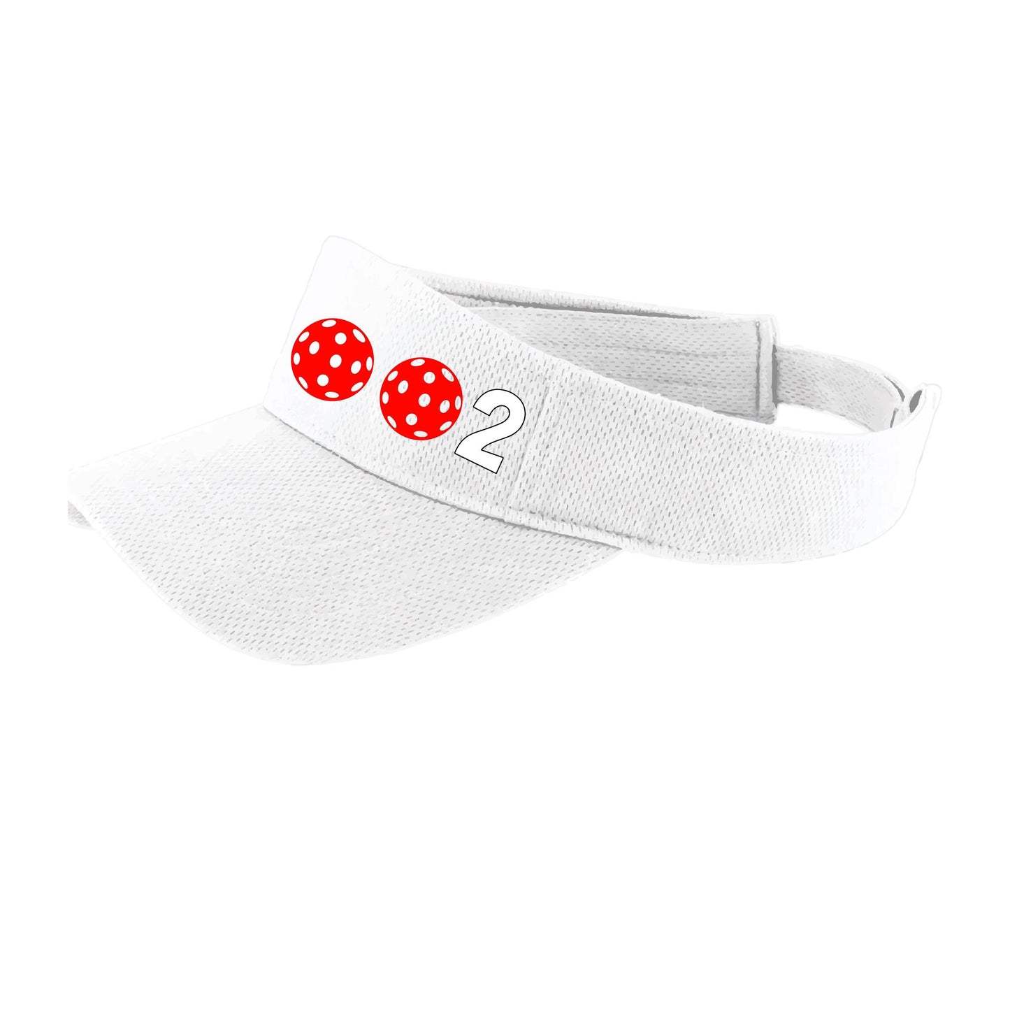 002 With Pickleballs (Customizable) | Pickleball Visors | Moisture Wicking 100% Polyester