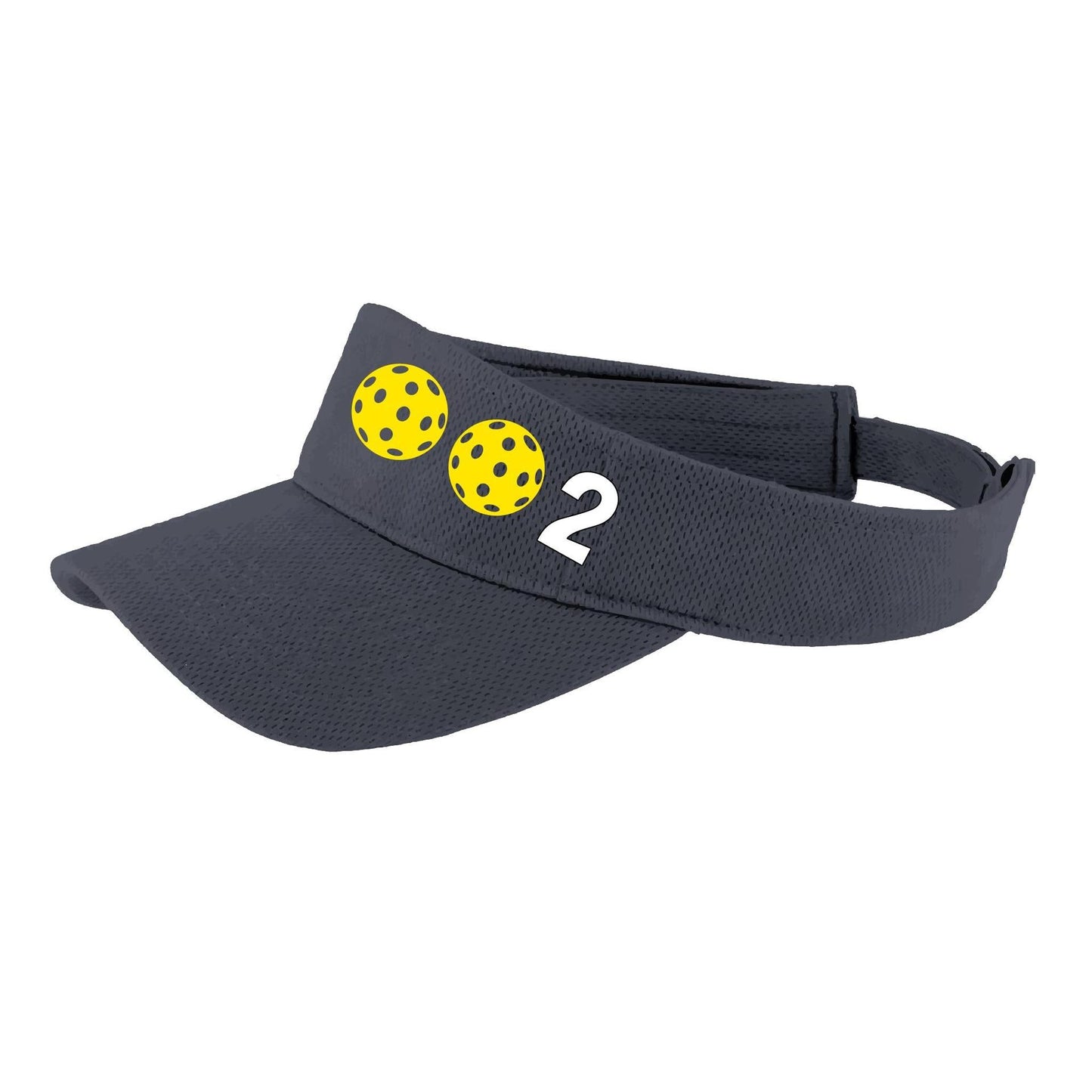 002 With Pickleballs (Customizable) | Pickleball Visors | Moisture Wicking 100% Polyester