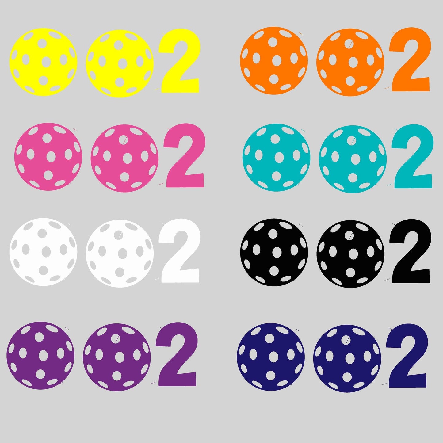 002 With Pickleballs | Pickleball Car Decal And Pickleball Sticker | Customizable Color