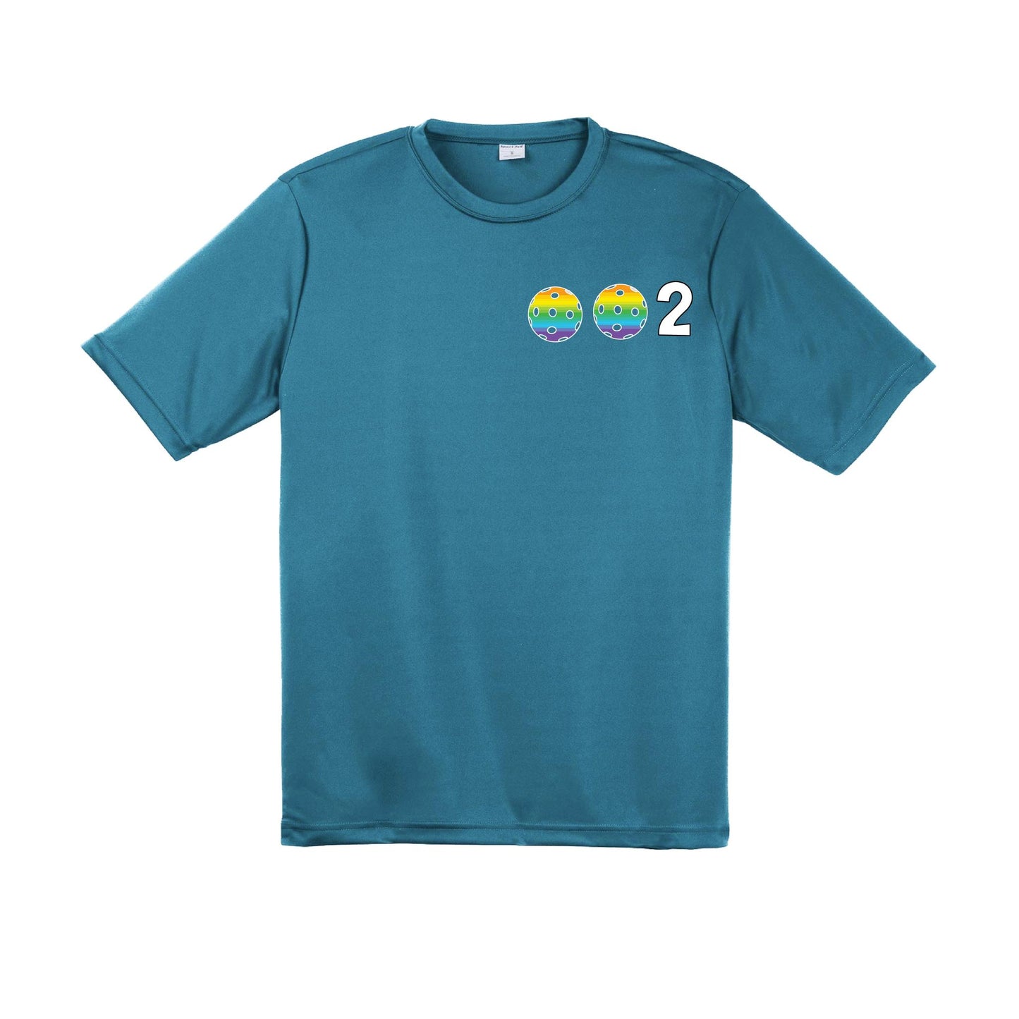 002 (Customizable 10 Pickleball Colors) | Men's Short Sleeve Pickleball Performance T-Shirt | 100% Polyester