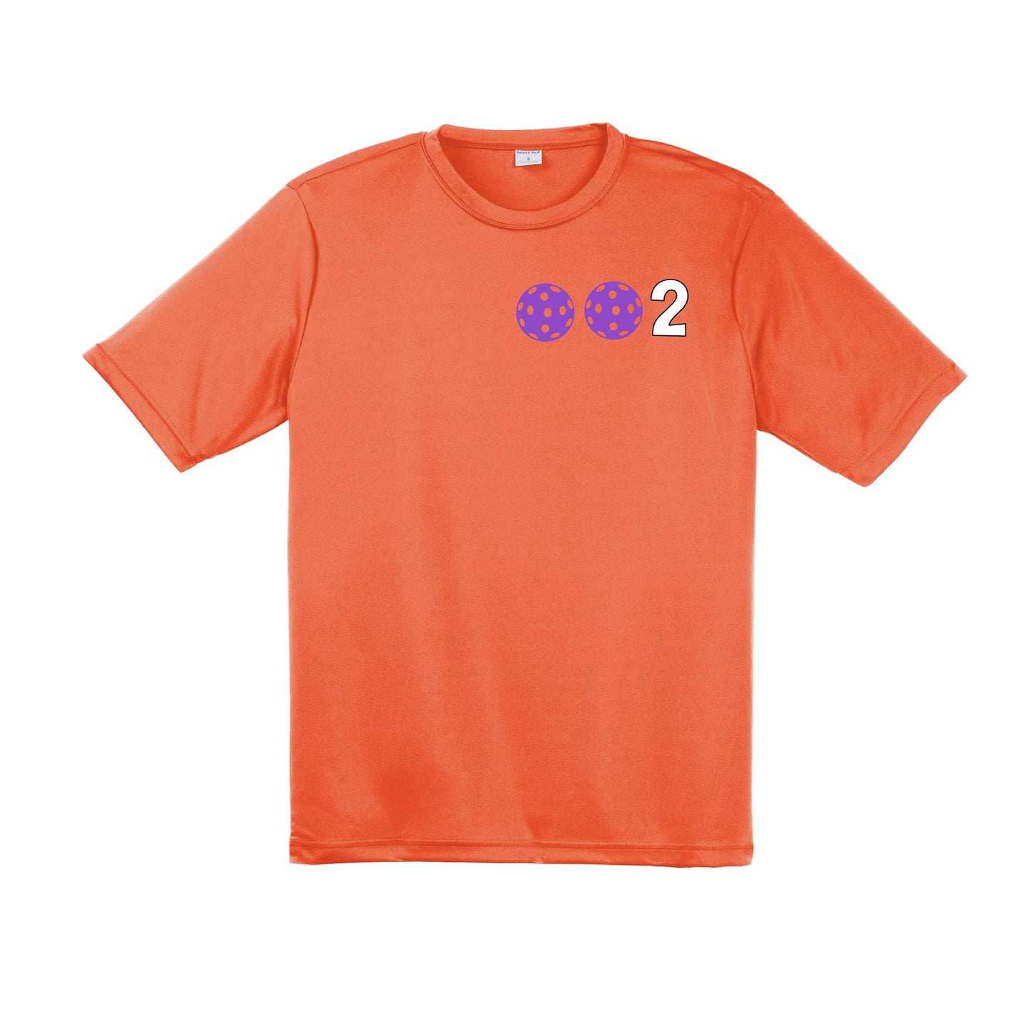 002 With Pickleballs (Purple Rainbow Pink) Customizable | Men's Short Sleeve Pickleball Performance T-Shirt | 100% Polyester