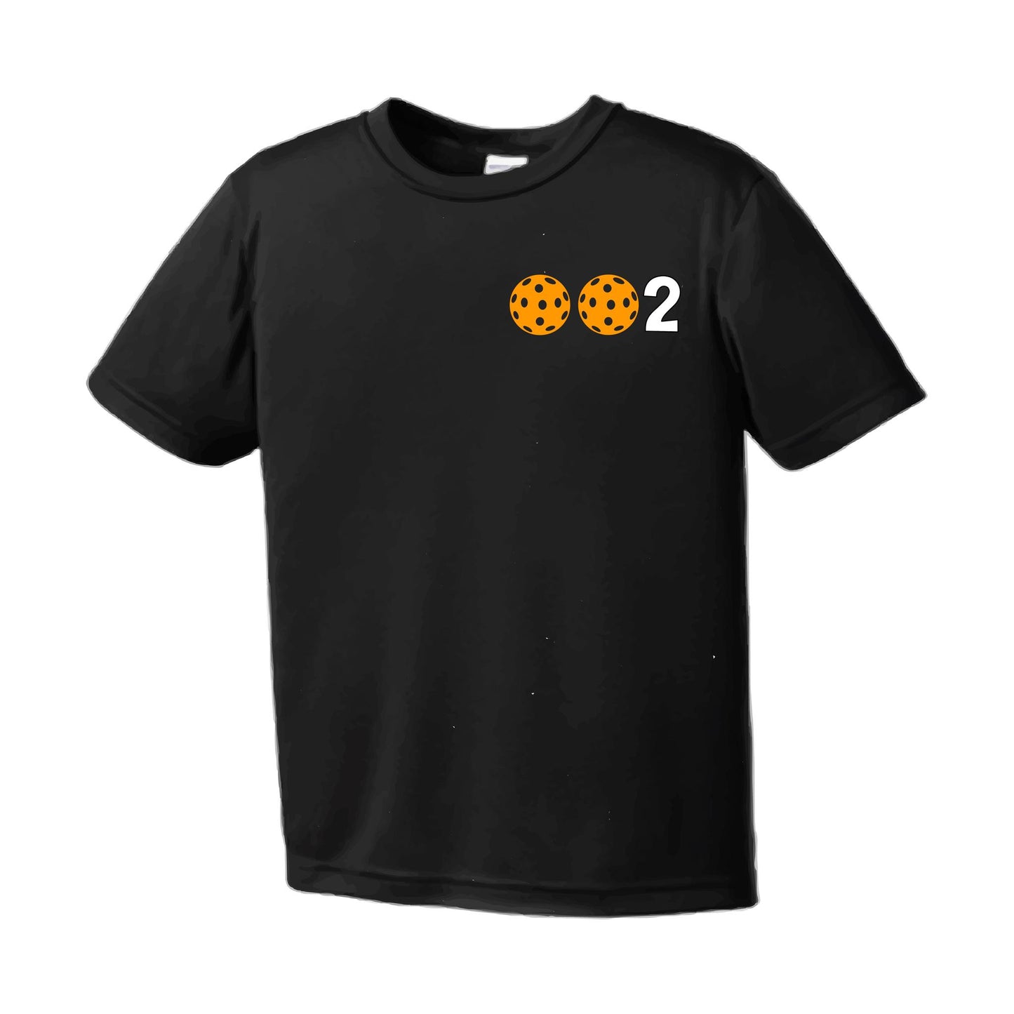 002 With Pickleballs (Red Green Orange) Customizable | Men's Short Sleeve Pickleball Performance T-Shirt | 100% Polyester