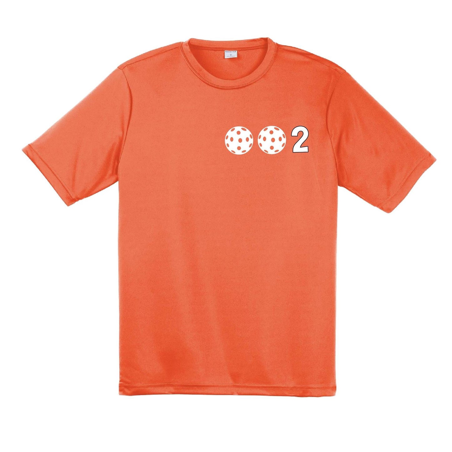 002 With Pickleballs (Yellow White Cyan) Customizable | Men's Short Sleeve Pickleball Performance T-Shirt | 100% Polyester