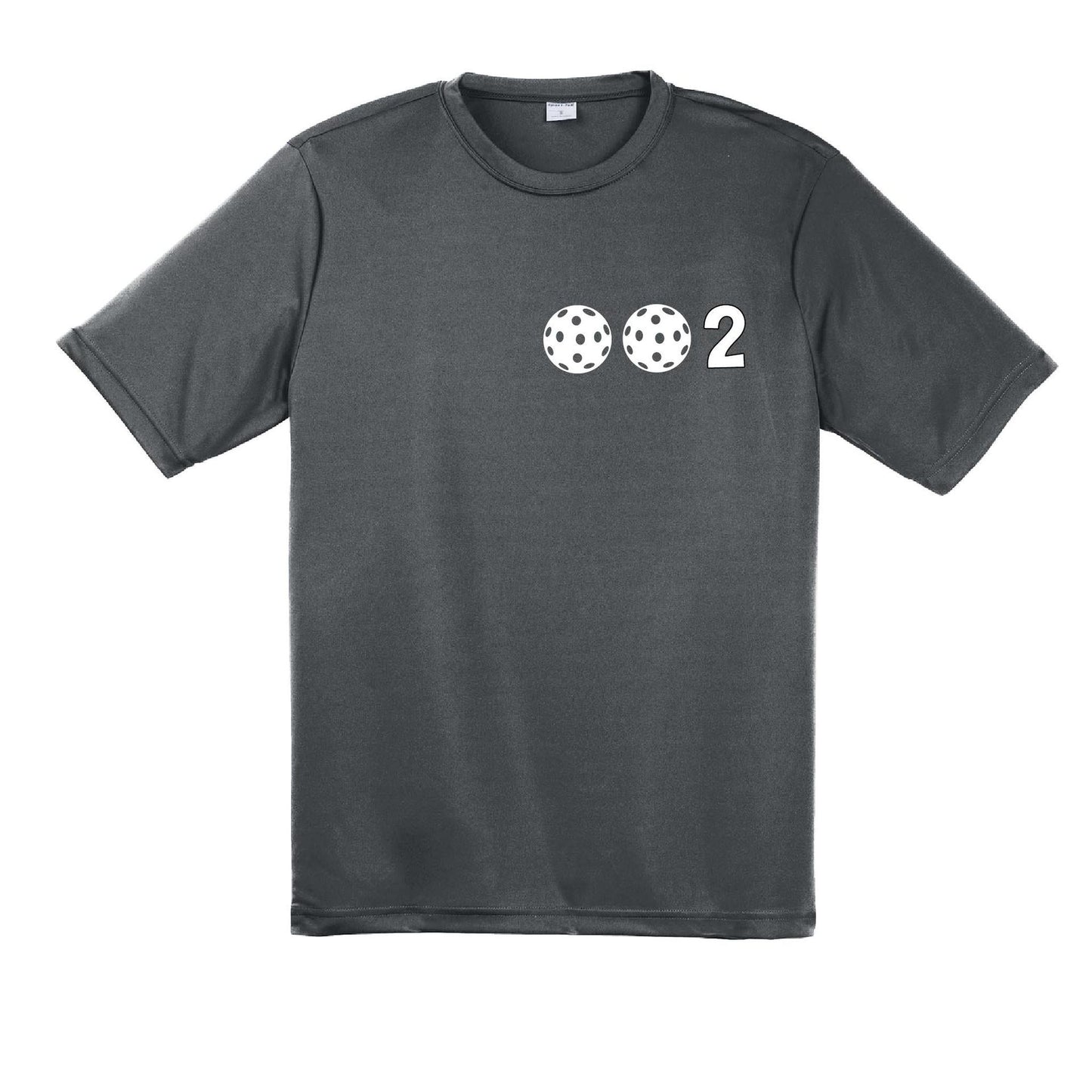002 With Pickleballs (Yellow White Cyan) Customizable | Men's Short Sleeve Pickleball Performance T-Shirt | 100% Polyester