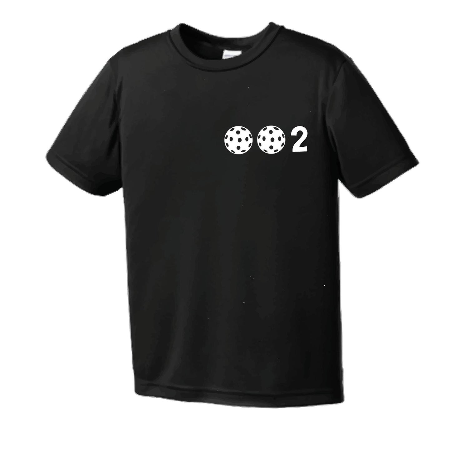 002 With Pickleballs (Yellow White Cyan) Customizable | Men's Short Sleeve Pickleball Performance T-Shirt | 100% Polyester