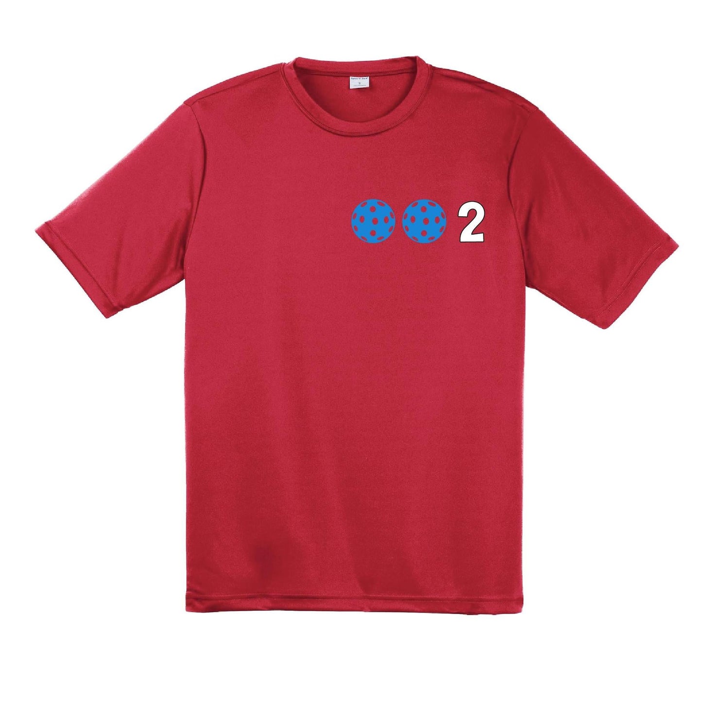 002 With Pickleballs (Yellow White Cyan) Customizable | Men's Short Sleeve Pickleball Performance T-Shirt | 100% Polyester