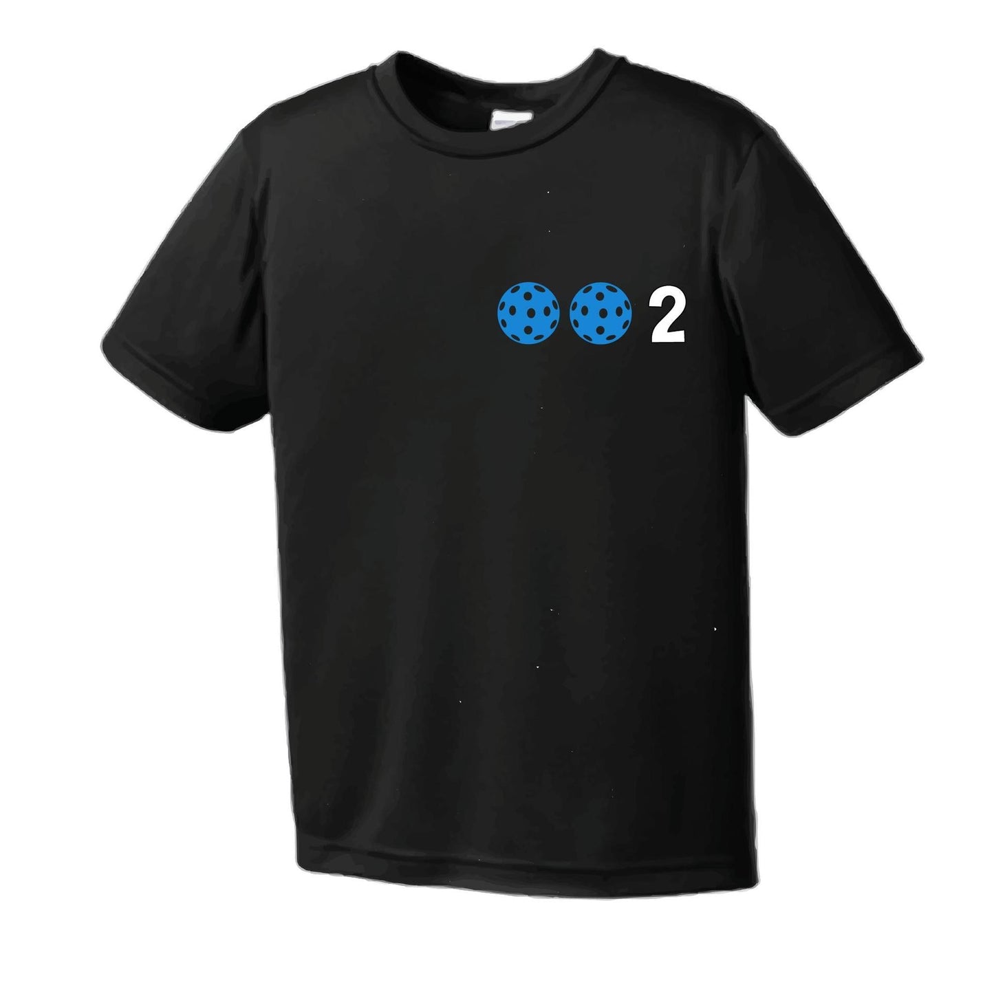 002 With Pickleballs (Yellow White Cyan) Customizable | Men's Short Sleeve Pickleball Performance T-Shirt | 100% Polyester
