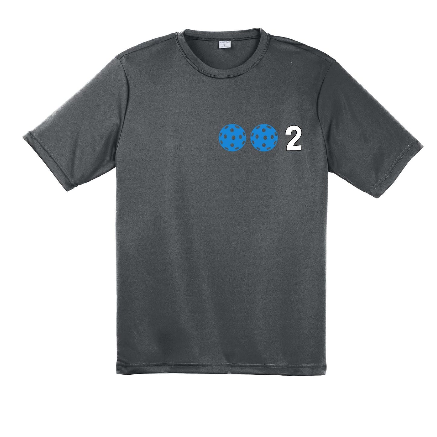 002 With Pickleballs (Yellow White Cyan) Customizable | Men's Short Sleeve Pickleball Performance T-Shirt | 100% Polyester