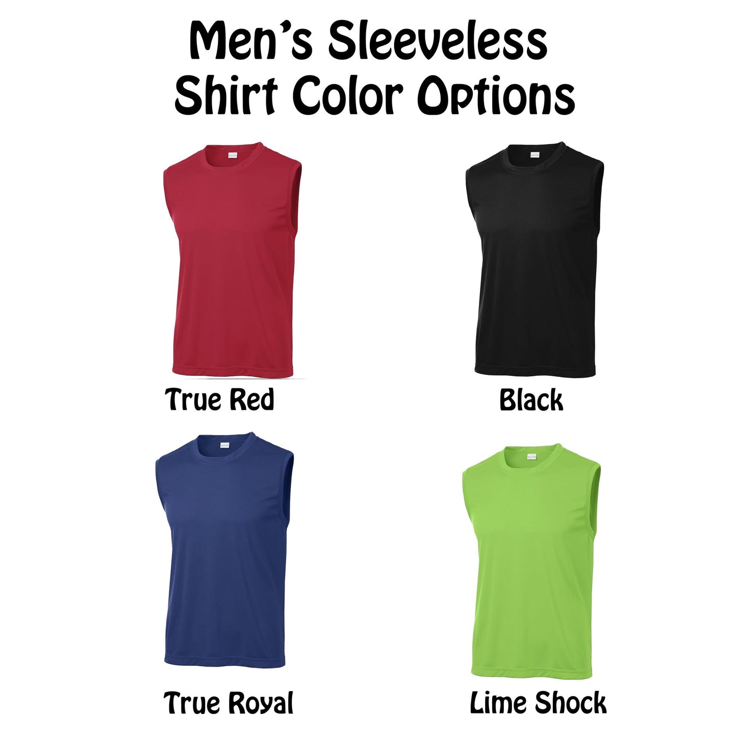 002 With Pickleballs (Yellow White Cyan Green Orange) Customizable | Men's Sleeveless Pickleball Performance T-Shirt | 100% Polyester