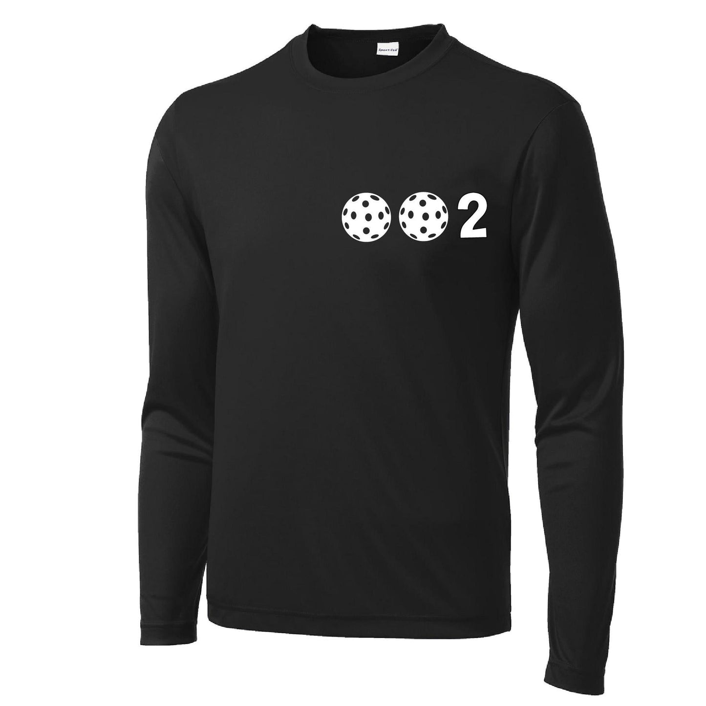 002 With Pickleballs (Yellow White Pink) Customizable | Men's Long Sleeve Athletic Performance T-Shirt | 100% Polyester