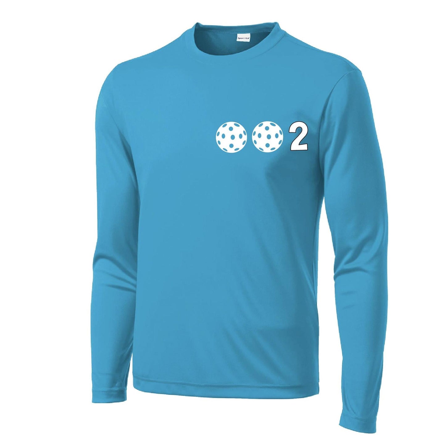 002 With Pickleballs (Yellow White Pink) Customizable | Men's Long Sleeve Athletic Performance T-Shirt | 100% Polyester