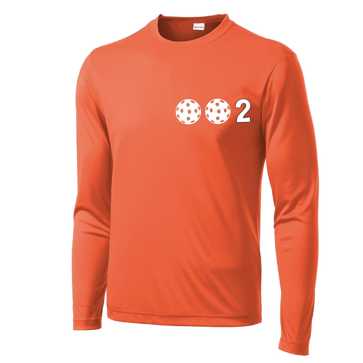 002 With Pickleballs (Yellow White Pink) Customizable | Men's Long Sleeve Athletic Performance T-Shirt | 100% Polyester