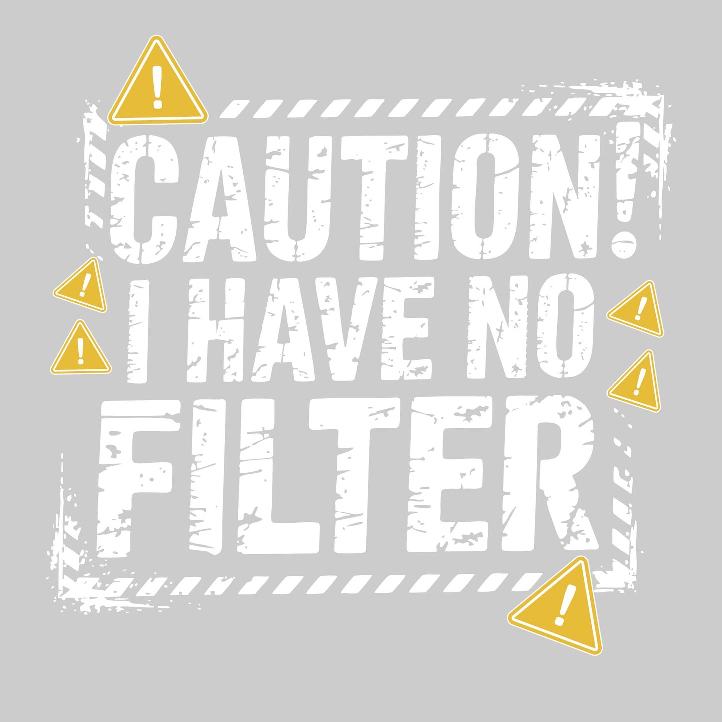 Caution - I Have No Filter | Men's Sleeveless Athletic Performance T-Shirt | 100% Polyester