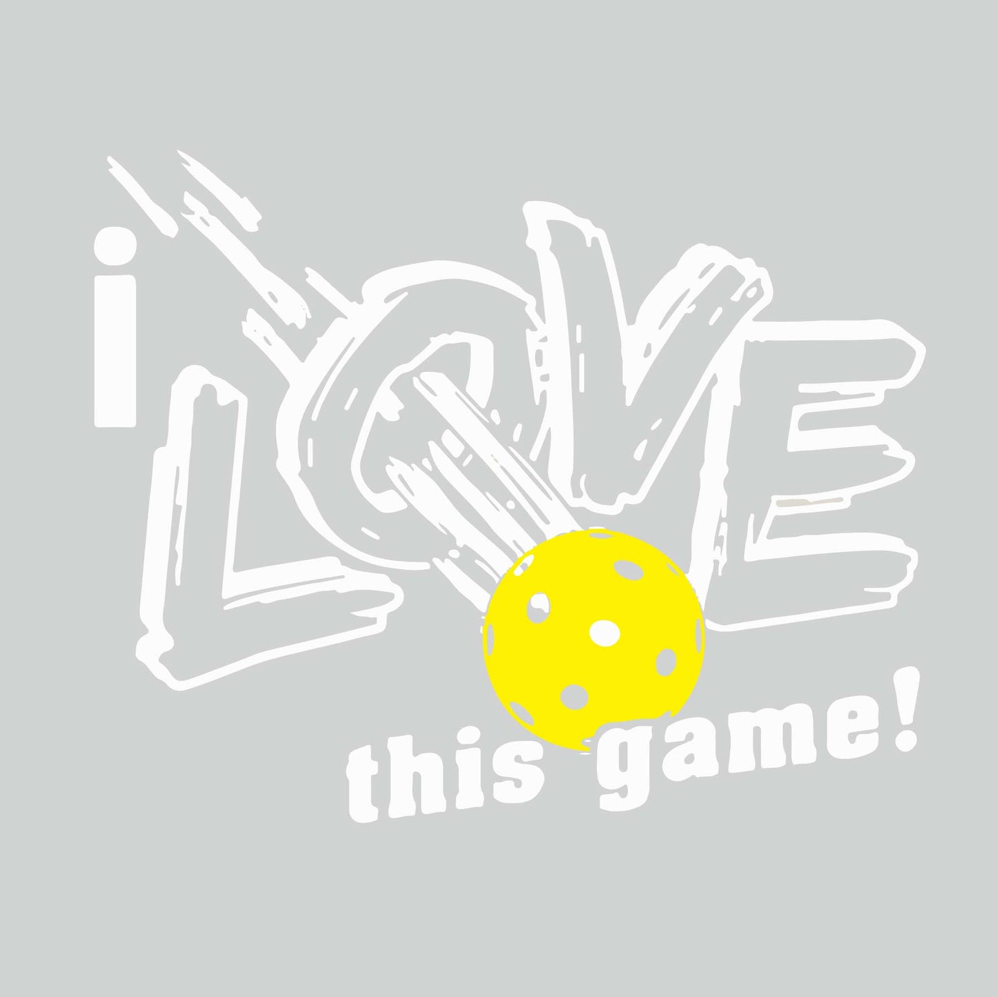 I Love This Game | Men's 1/4 Zip Long Sleeve Pullover Athletic Pickleball Performance Shirt | 100% Polyester