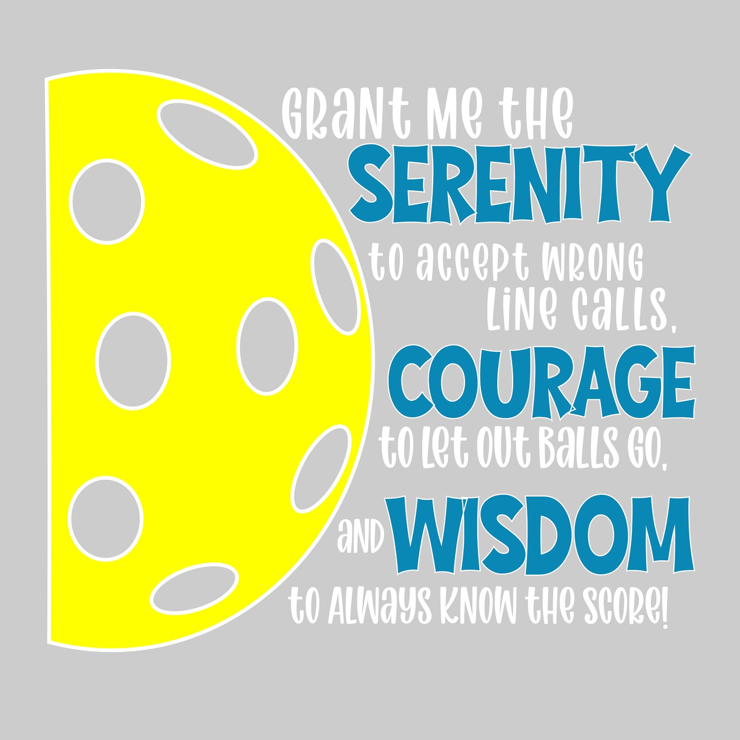 Pickleball Serenity Prayer | Women's Short Sleeve V-Neck Pickleball Performance T-Shirts | 100% Polyester