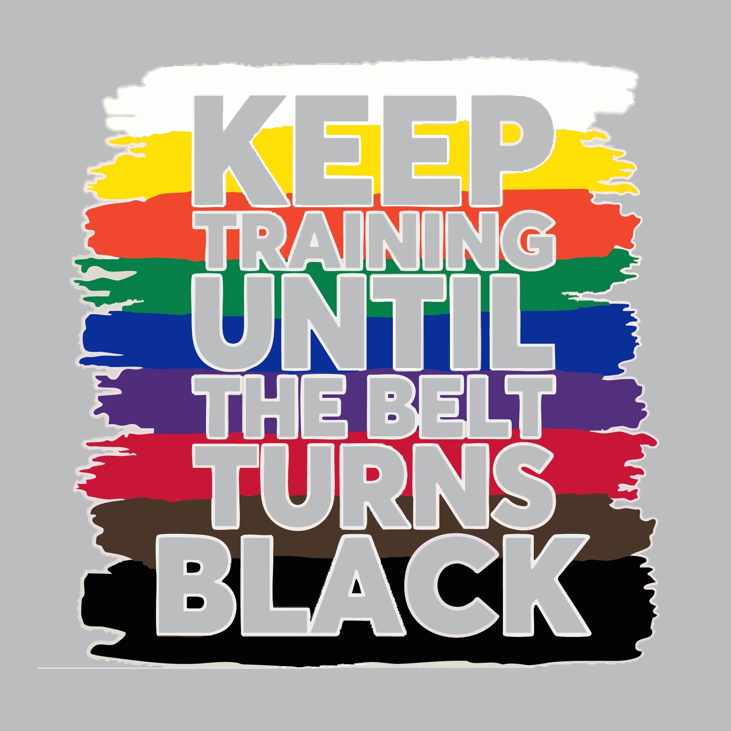 Keep Training Until the Belt turns Black | Women's Short Sleeve Karate Crewneck T-Shirts | 100% Polyester