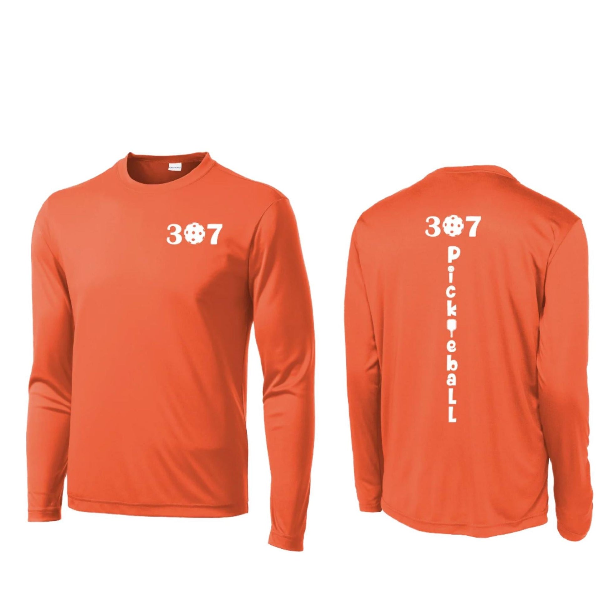 307 Wyoming Pickleball Club | Men's Long Sleeve Athletic Performance T-Shirt | 100% Polyester
