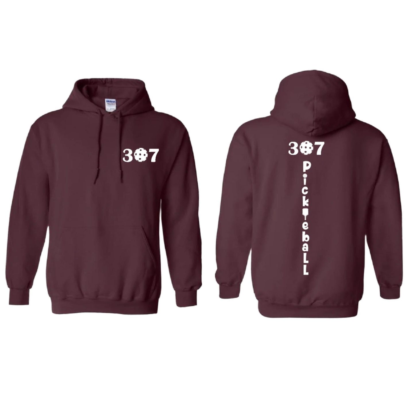 307 Wyoming Pickleball Club | Unisex Hoodie Pickleball Sweatshirt | 50% Cotton 50% Polyester
