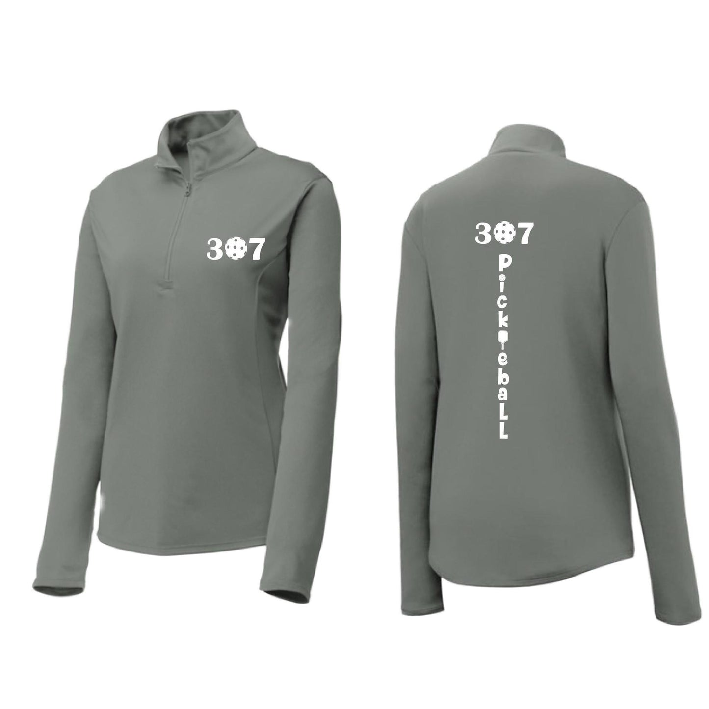 307 Wyoming Pickleball Club | Women’s 1/4 Zip Athletic Pullover Performance Shirt | 100% Polyester