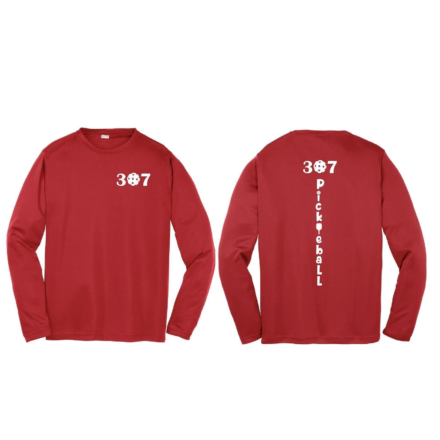 307 Wyoming Pickleball Club | Youth Long Sleeve Pickleball Performance T-Shirts | 100% Polyester
