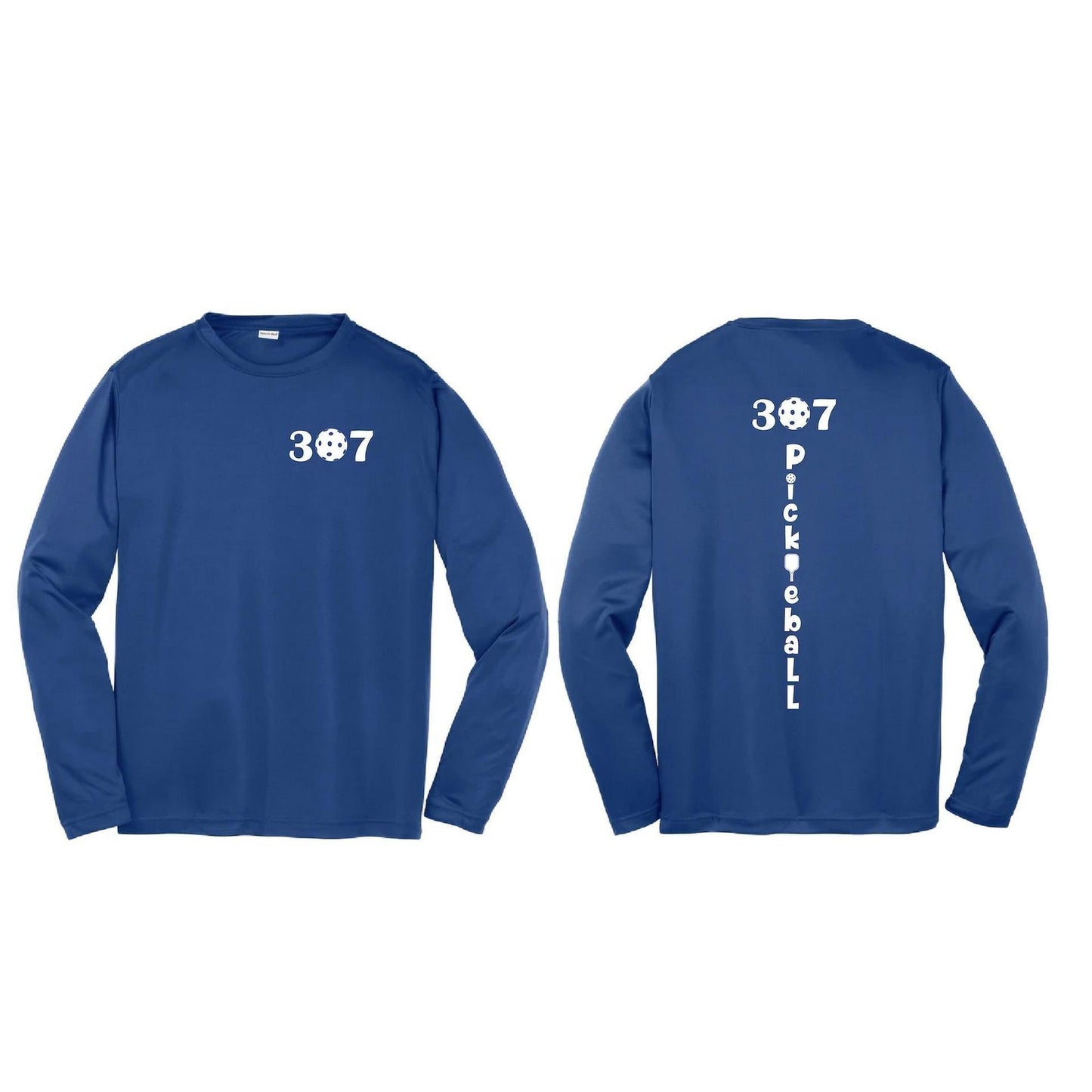 307 Wyoming Pickleball Club | Youth Long Sleeve Pickleball Performance T-Shirts | 100% Polyester