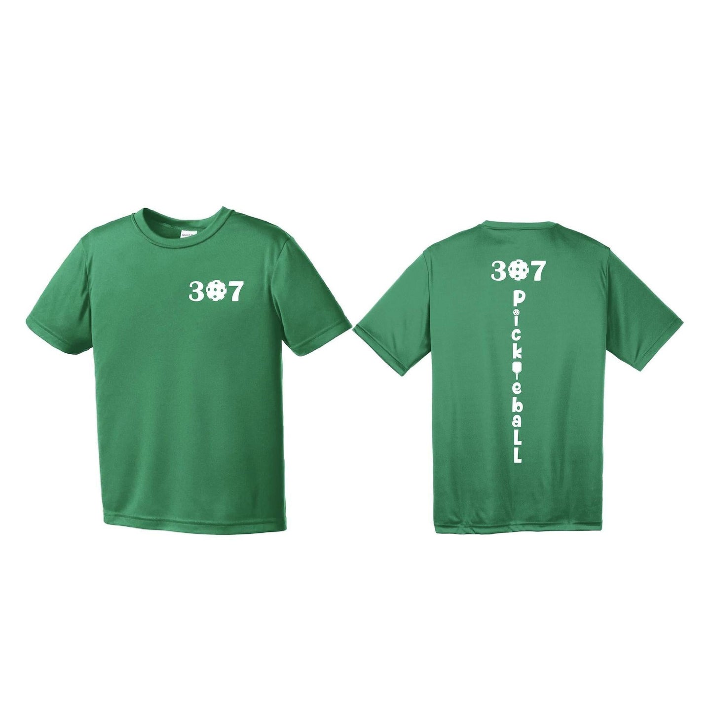 307 Wyoming Pickleball Club | Youth Short Sleeve Pickleball Performance T-Shirts | 100% Polyester