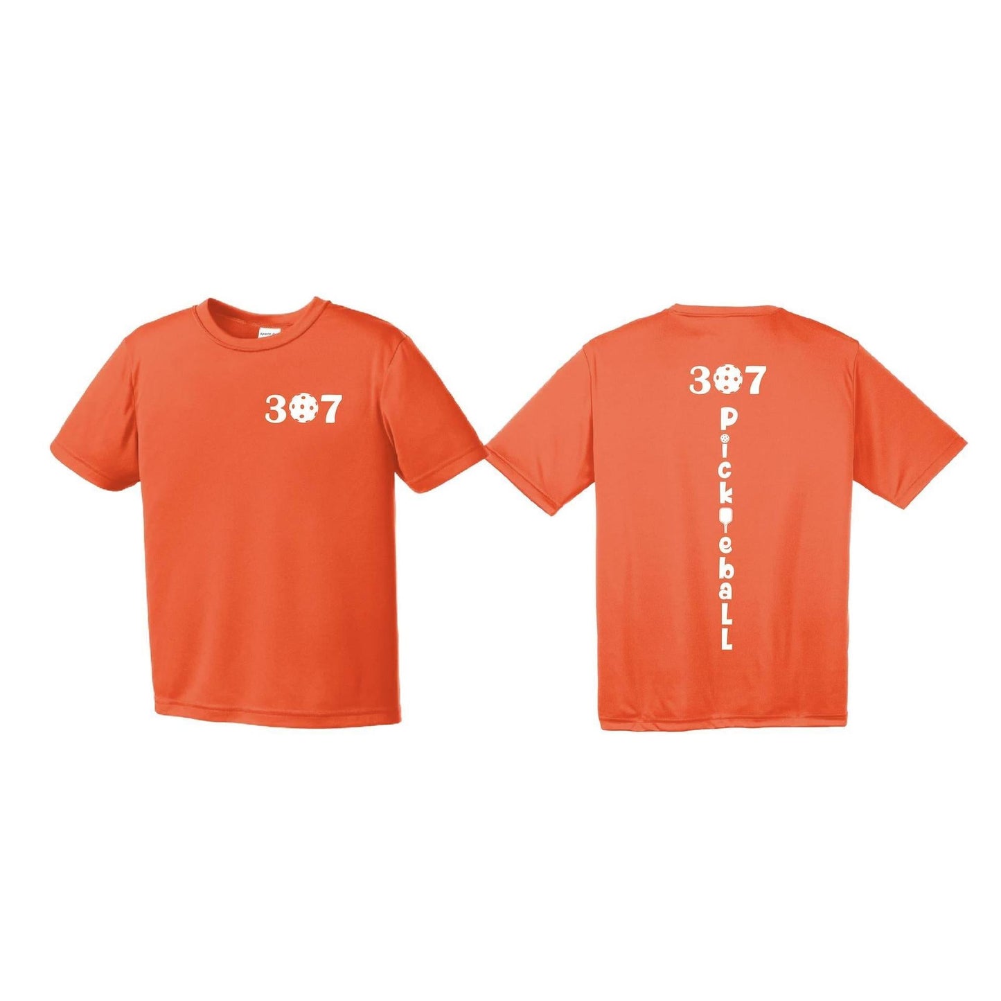 307 Wyoming Pickleball Club | Youth Short Sleeve Pickleball Performance T-Shirts | 100% Polyester