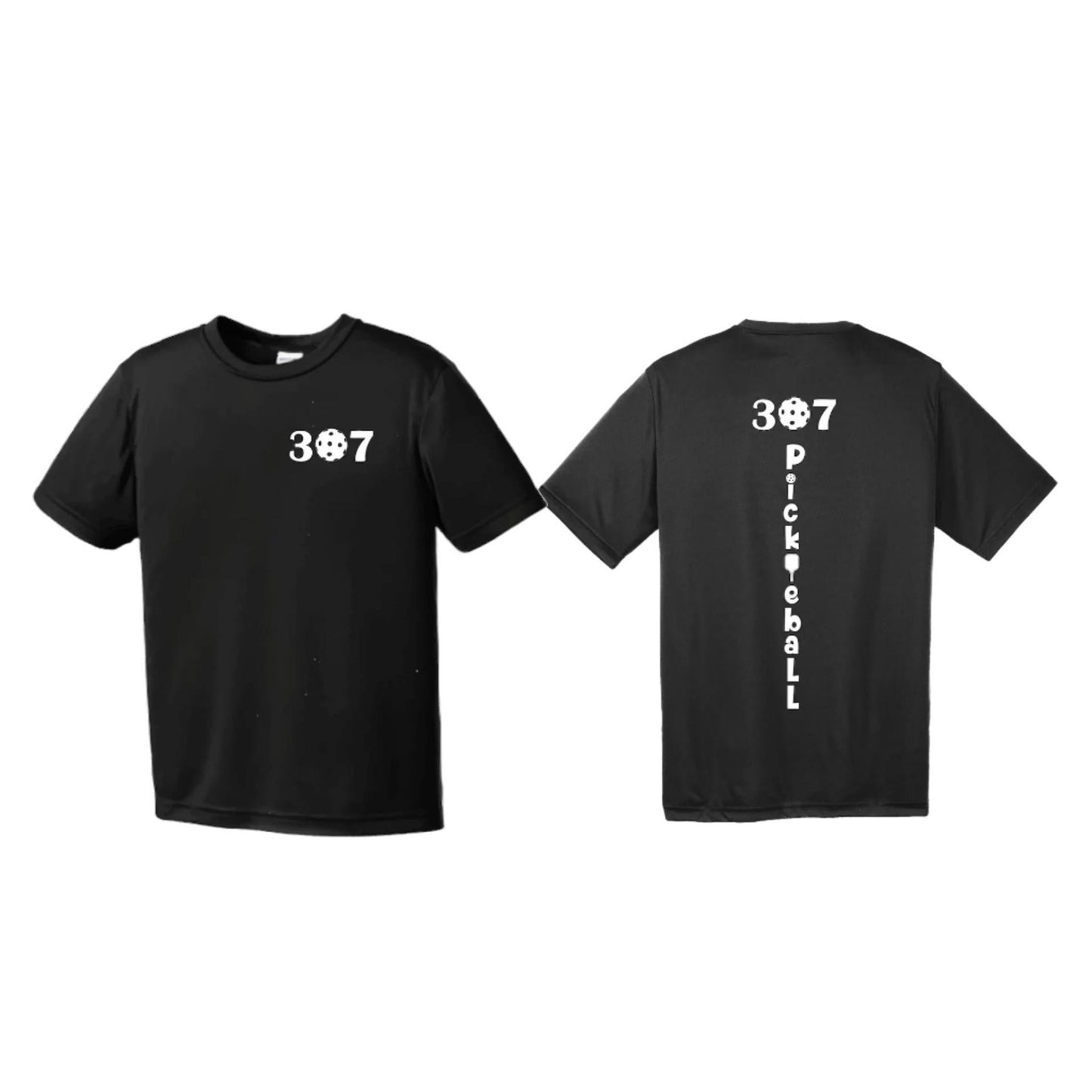 307 Wyoming Pickleball Club | Youth Short Sleeve Pickleball Performance T-Shirts | 100% Polyester