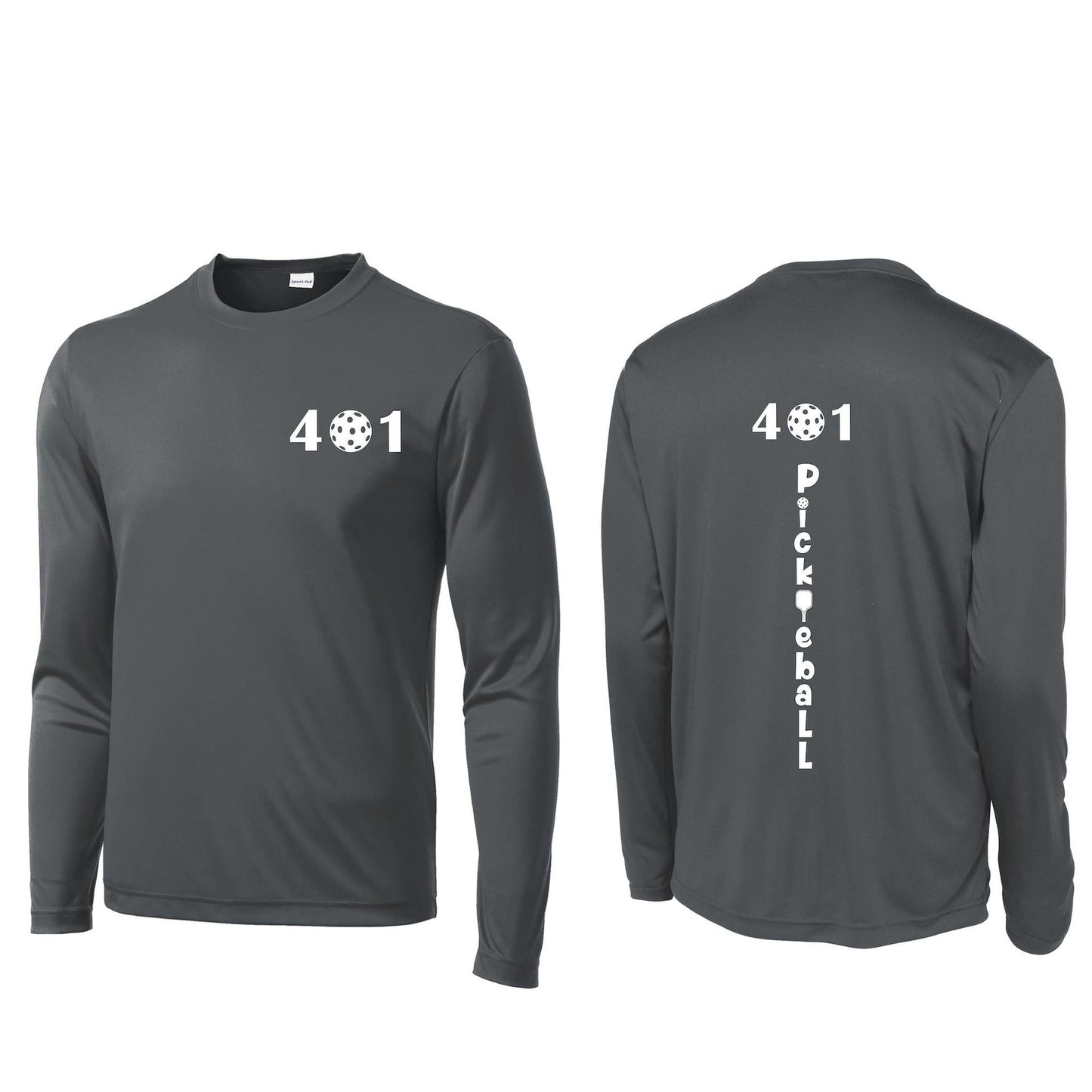 401 Rhode Island Pickleball Club | Men's Long Sleeve Athletic Performance T-Shirt | 100% Polyester