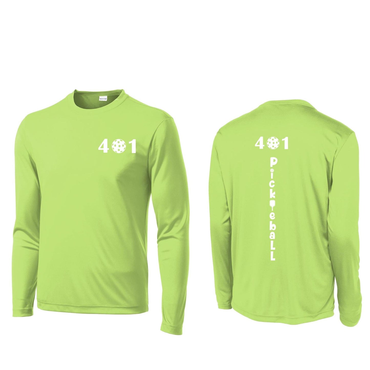 401 Rhode Island Pickleball Club | Men's Long Sleeve Athletic Performance T-Shirt | 100% Polyester