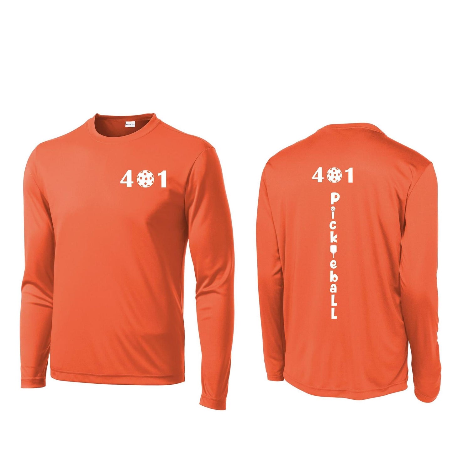 401 Rhode Island Pickleball Club | Men's Long Sleeve Athletic Performance T-Shirt | 100% Polyester