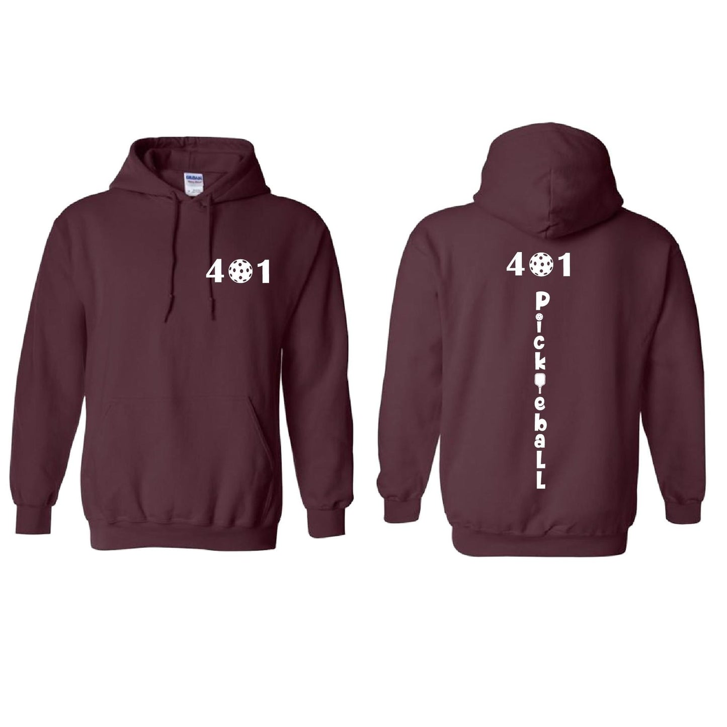 401 Rhode Island Pickleball Club | Unisex Hoodie Pickleball Sweatshirt | 50% Cotton 50% Polyester