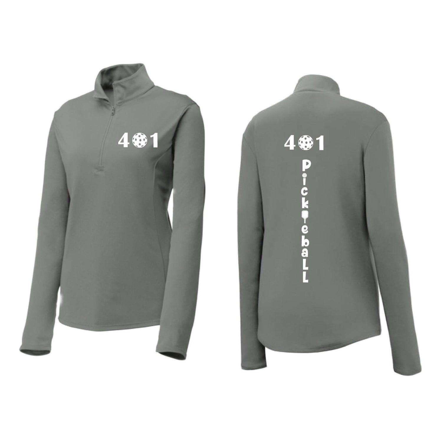 401 Rhode Island Pickleball Club | Women's 1/4 Zip Athletic Pullover Performance Shirt | 100% Polyester