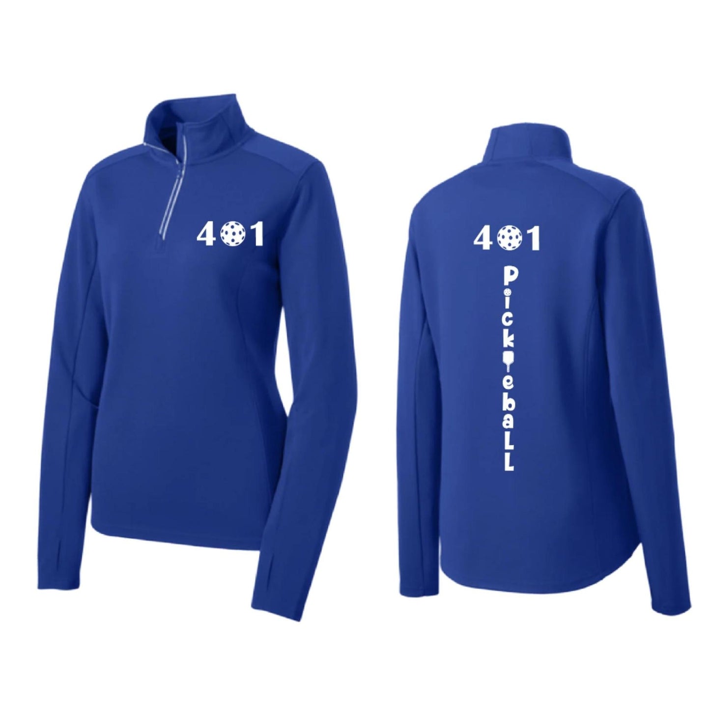 401 Rhode Island Pickleball Club | Women's 1/4 Zip Athletic Pullover Performance Shirt | 100% Polyester