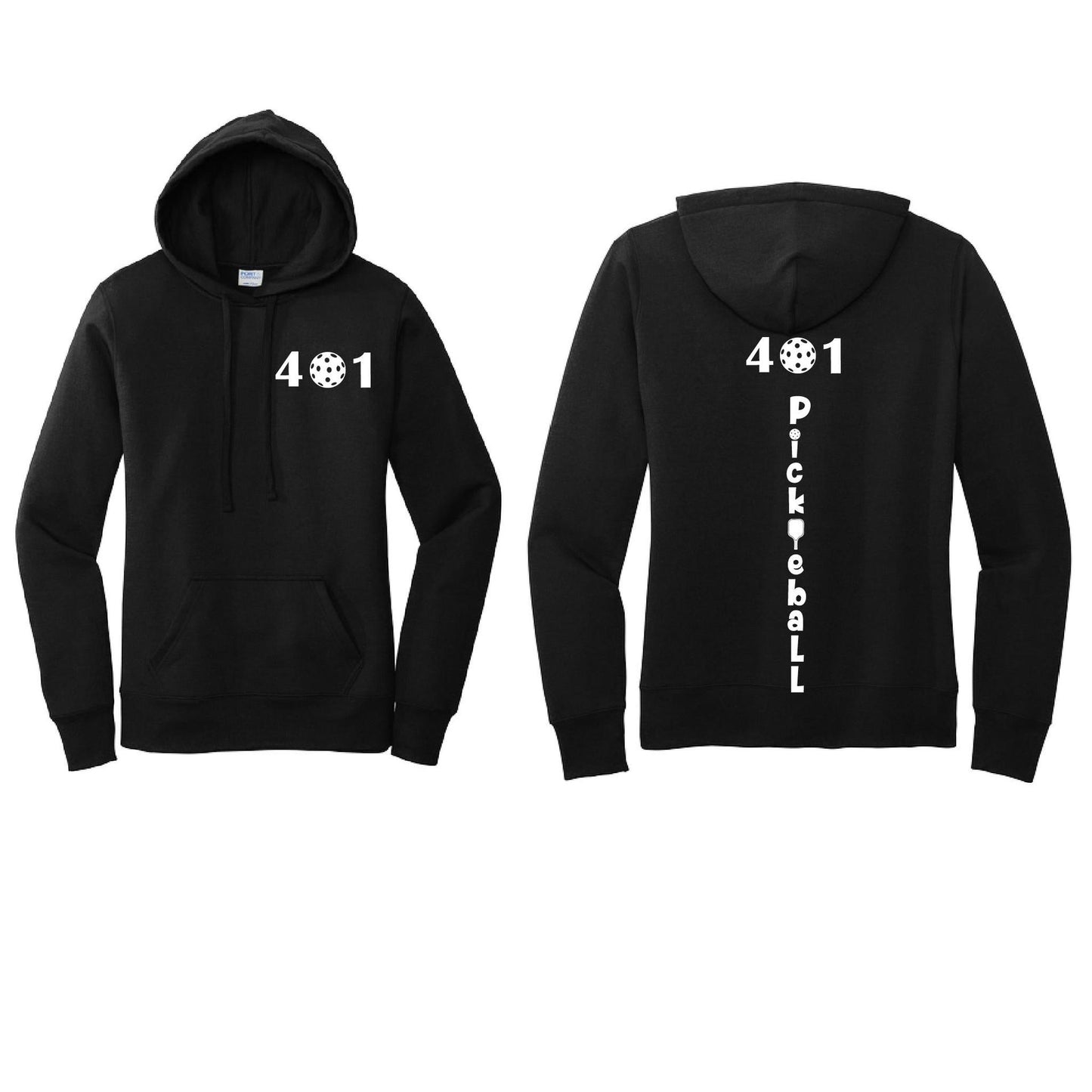 401 Rhode Island Pickleball Club | Women’s Fitted Hoodie Pickleball Sweatshirt | 50% Cotton 50% Poly Fleece