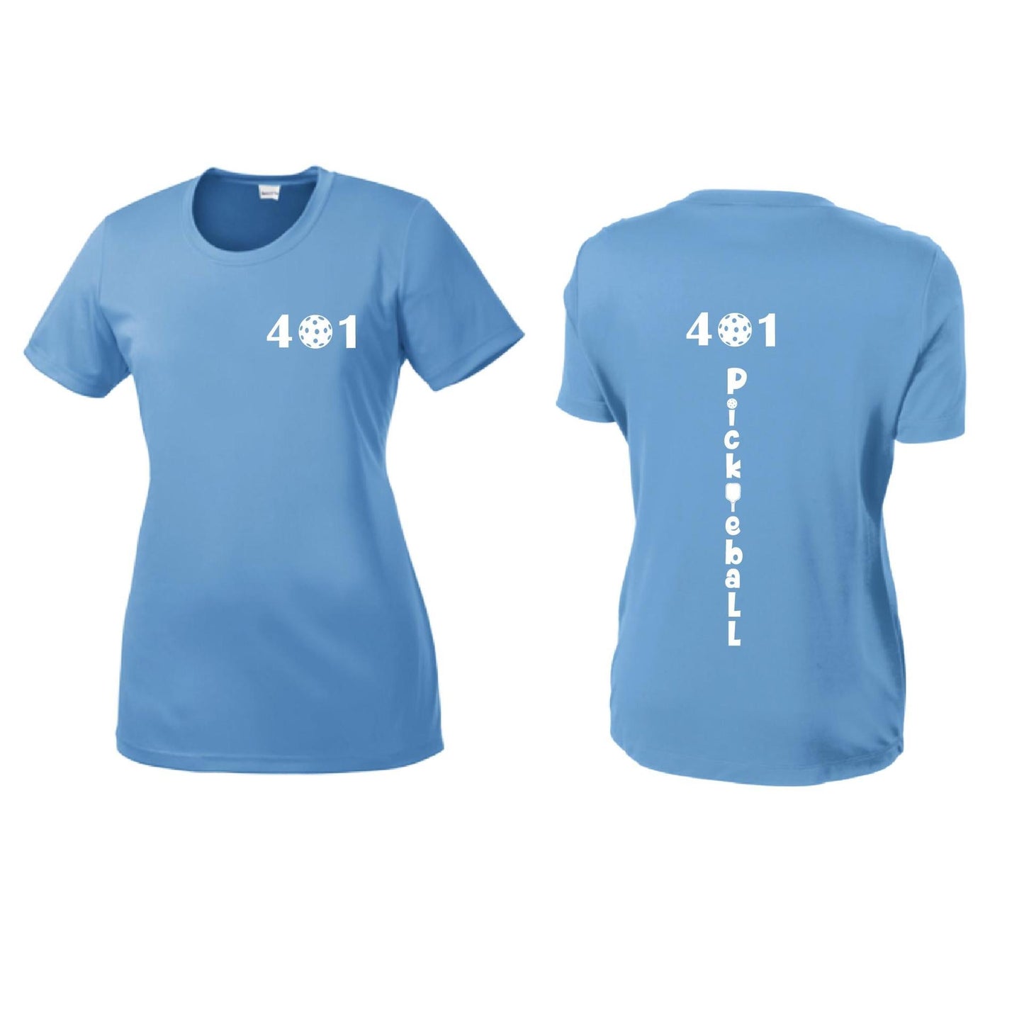 401 Rhode Island Pickleball Club | Women’s Short Sleeve Crewneck Pickleball Performance T-Shirts | 100% Polyester