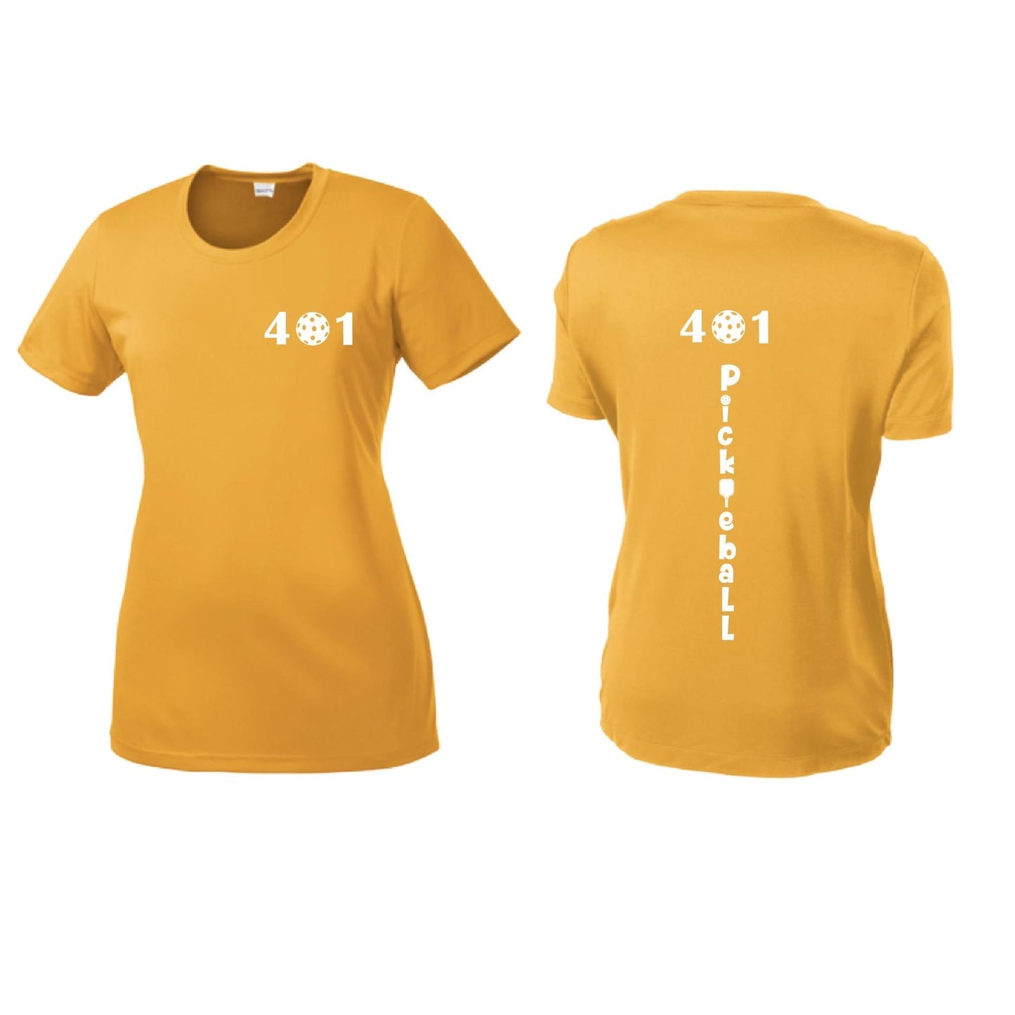 401 Rhode Island Pickleball Club | Women’s Short Sleeve Crewneck Pickleball Performance T-Shirts | 100% Polyester