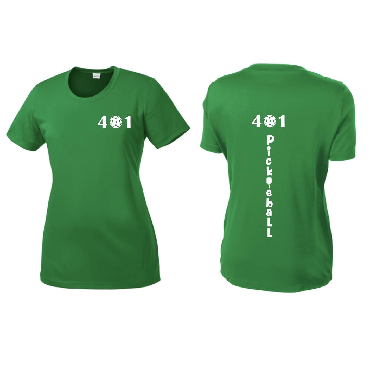 401 Rhode Island Pickleball Club | Women’s Short Sleeve Crewneck Pickleball Performance T-Shirts | 100% Polyester