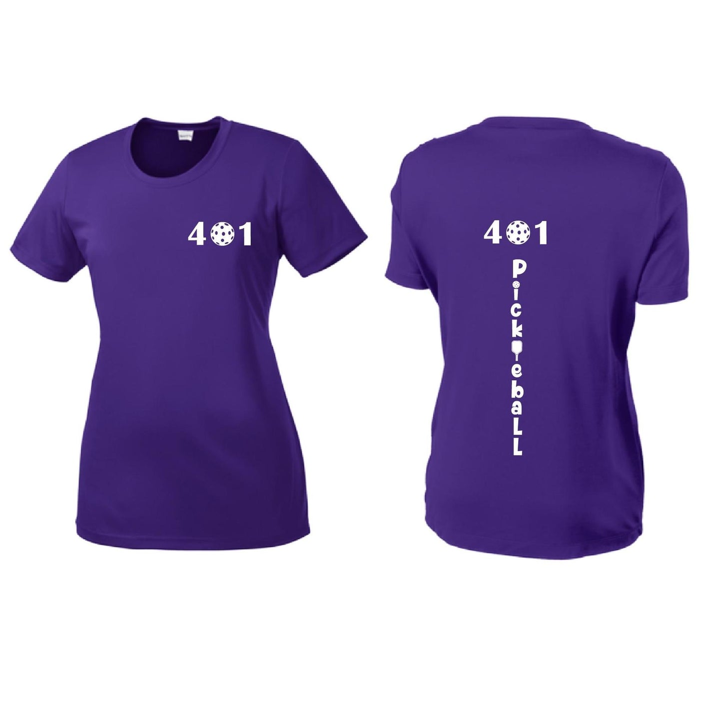 401 Rhode Island Pickleball Club | Women’s Short Sleeve Crewneck Pickleball Performance T-Shirts | 100% Polyester